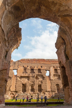 Natatio (Swimming pool), Baths of Caracalla, UNESCO World Heritage Site, Rome, Latium (Lazio)