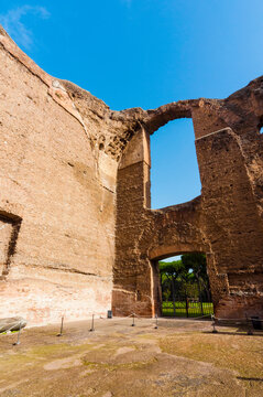 Natatio (Swimming pool), Baths of Caracalla, UNESCO World Heritage Site, Rome, Latium (Lazio)