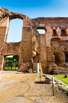 Natatio (Swimming pool), Baths of Caracalla, UNESCO World Heritage Site, Rome, Latium (Lazio)