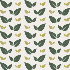 Leaf design colorful repeating elements seamless pattern vector illustration background