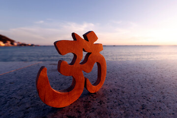 The Om (Aum symbol), one of the most important spiritual sounds in Hinduism, Ho Chi Minh City, Vietnam, Indochina