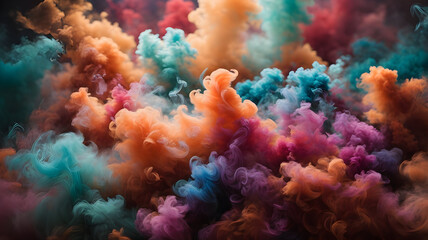 Colorful abstract background picture of artistic smoke screen. - obrazy, fototapety, plakaty