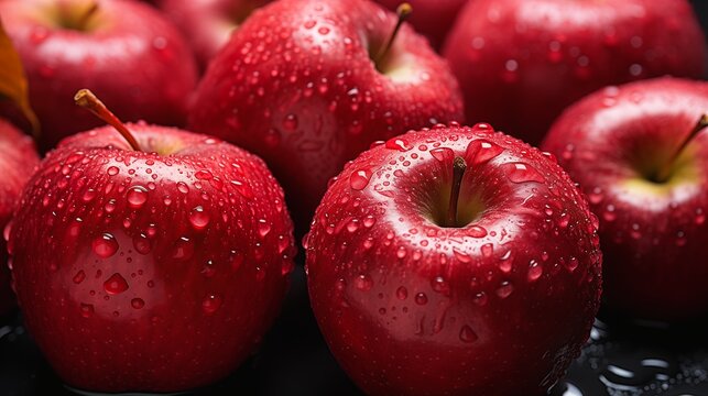 red apples deep droplets digital banner listing color bite texture macros magenta stimulant full description