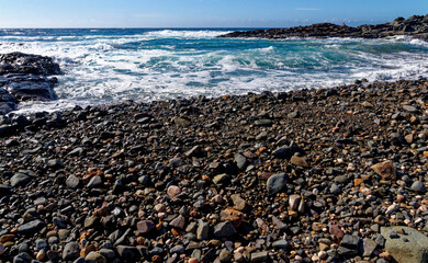 Rocky beach Aguas Verdes - Fuerteventura, Canary Islands, Spain