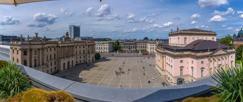 View of Bebelplatz from the Rooftop Terrace at Hotel de Rome, Berlin, Germany