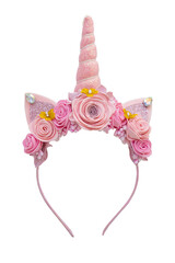 Unicorn Horn Baby Kid Flower Crown Headband Birthday Party HairBand Headwear for a girl. Wreath...