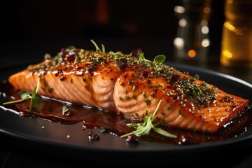 Seared Salmon Delicacy: Freshly Cooked Perfection