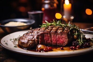 Succulent Medium Rare Steak: Perfectly Grilled