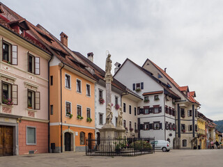 City of Skofja Loka at old city center, Slovenia