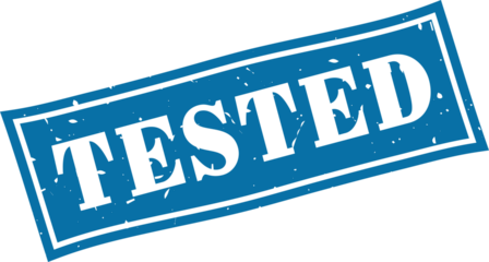 Tested square grunge rubber stamp