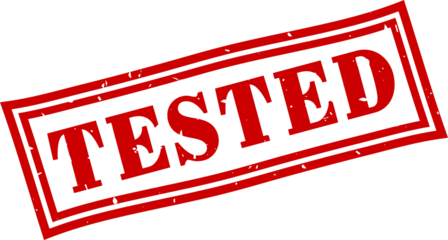 Tested square grunge rubber stamp