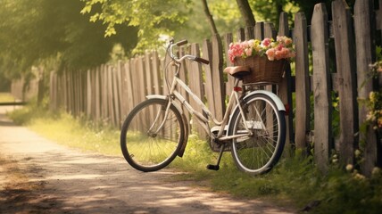 Fototapeta premium bicycle in the park. Generative AI