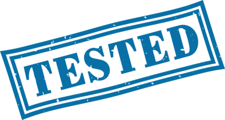 Tested square grunge rubber stamp