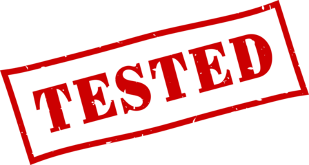 Tested square grunge rubber stamp