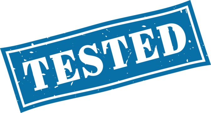 Tested square grunge rubber stamp