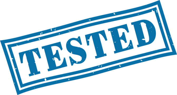 Tested square grunge rubber stamp