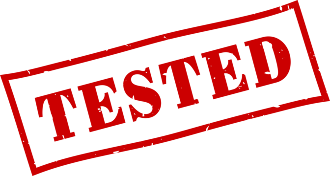 Tested square grunge rubber stamp