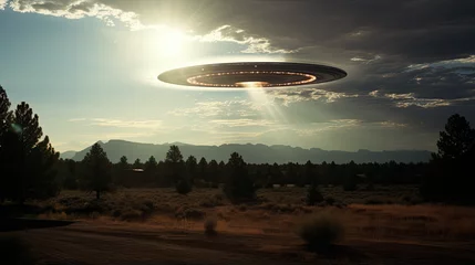 Foto auf Acrylglas obraz przedstawiający UFO, statek kosmiczny, niezidentyfikowany obiekt latający obcy. © Bear Boy 