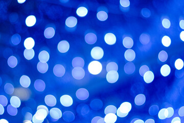 Out of Focus Illuminated Blue Dots, Blue Background