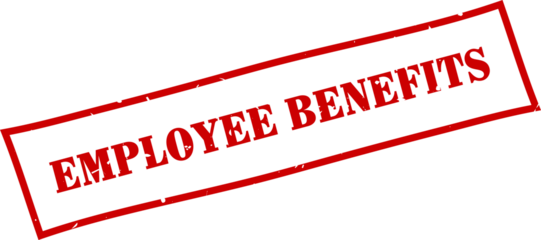 Employee benefits square grunge rubber stamp