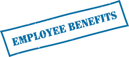 Employee benefits square grunge rubber stamp