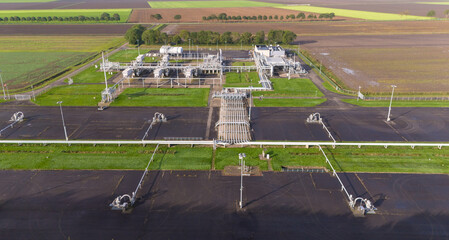 Obraz premium Gas extraction in the Groningen earthquake area in the Netherlands