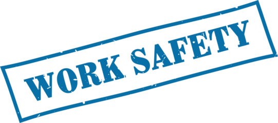 Work safety square grunge rubber stamp