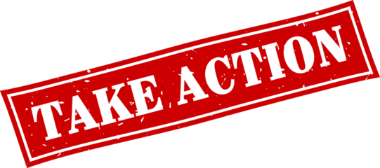 Take action square grunge rubber stamp