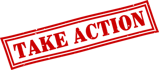 Take action square grunge rubber stamp