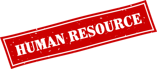 Human Resource square grunge rubber stamp