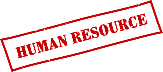 Human Resource square grunge rubber stamp