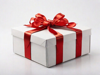 Fototapeta premium Gift box on white background.