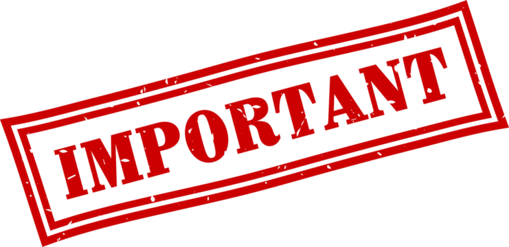 Important square grunge rubber stamp