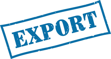 Export square grunge rubber stamp