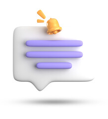 3d rendering of blank speech bubble for testimonial, 3D pastel icon set.