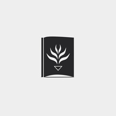 book with plant icon