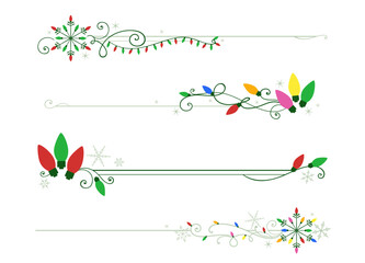 A set of Christmas lights style dividers
