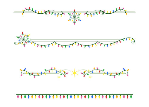 A set of Christmas lights style dividers
