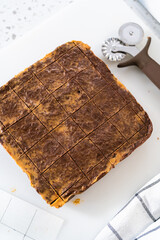 Homemade chocolate peanut butter fudge