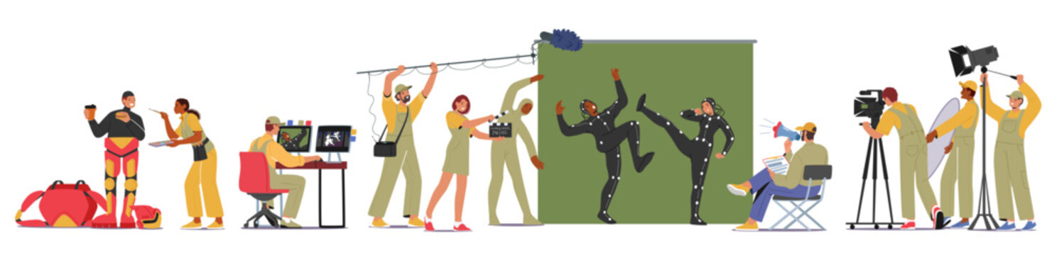 People At Movie Production Process, Involves Casting, Filming, And Editing To Create A Captivating Cinematic Experience