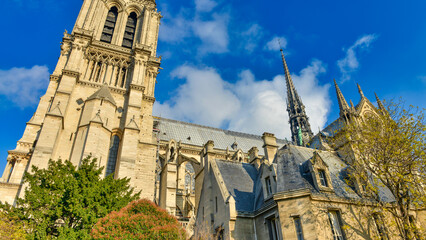 Notre Dame Cathedral district in Paris