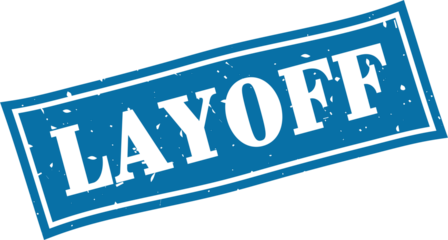 Layoff square grunge rubber stamp