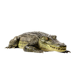 Fototapeta premium an American alligator, 3/4 view in a Nature-themed, photorealistic illustration in a transparent PNG, cutout, and isolated. Generative ai