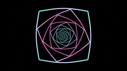 geometric abstract background hypnotic 3d illustration twist rotation. Can be used to represent infinite dizzy motion graphics, vibrant colorful vortex background