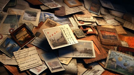 a table full of books