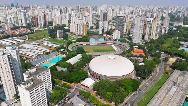Imagem a&eacute;rea do Parque Ibirapuera. S&atilde;o Paulo, capital. 