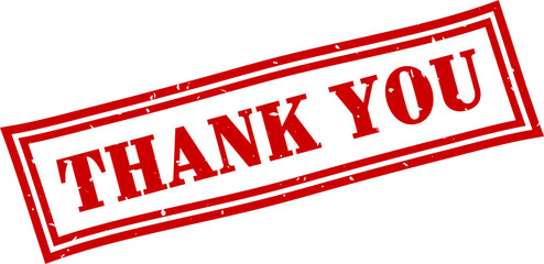 Thank you square grunge rubber stamp