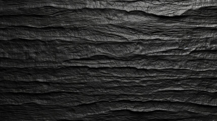 Fond d'un mur noir, texture granuleux, matière. Ambiance sombre. Arrière-plan pour conception et création graphique.