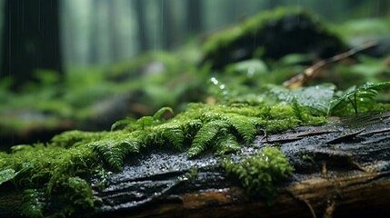 Obraz premium moss on a log
