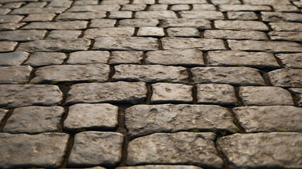 a cobblestone road with a pattern of bricks